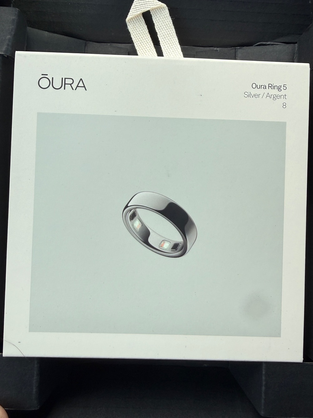Oura Ring Gen 5 Smart Ring NWT Size 8- Silver Finish New in Box